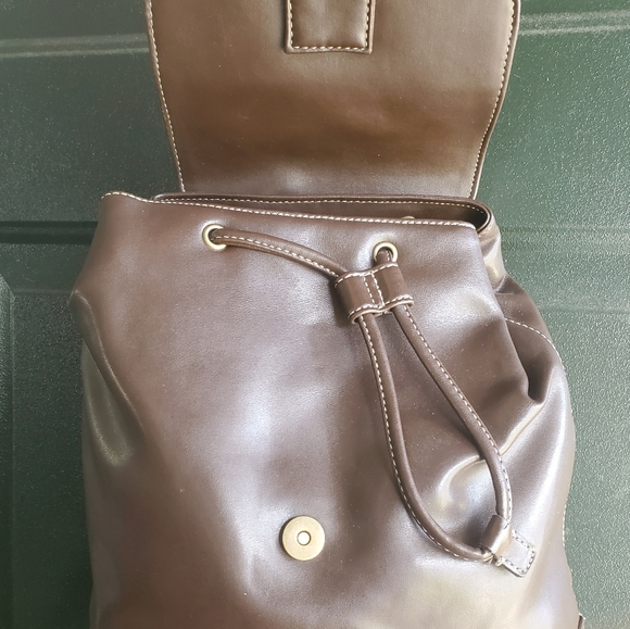 NEW Brown Soft Leather Backpack - Picture 4 of 7